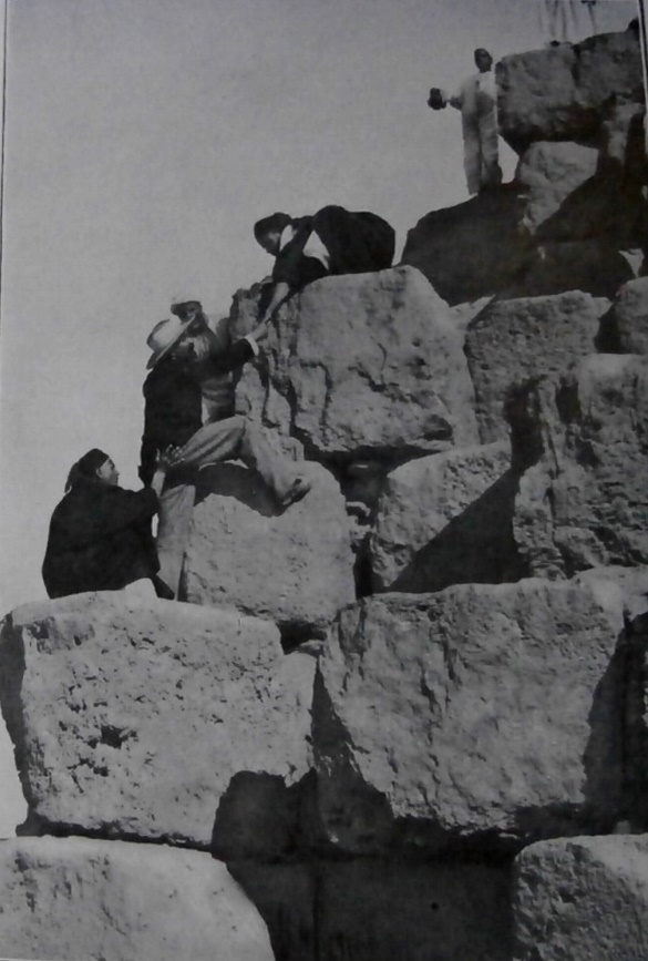 Climbing the Pyramid, Cairo, Egypt