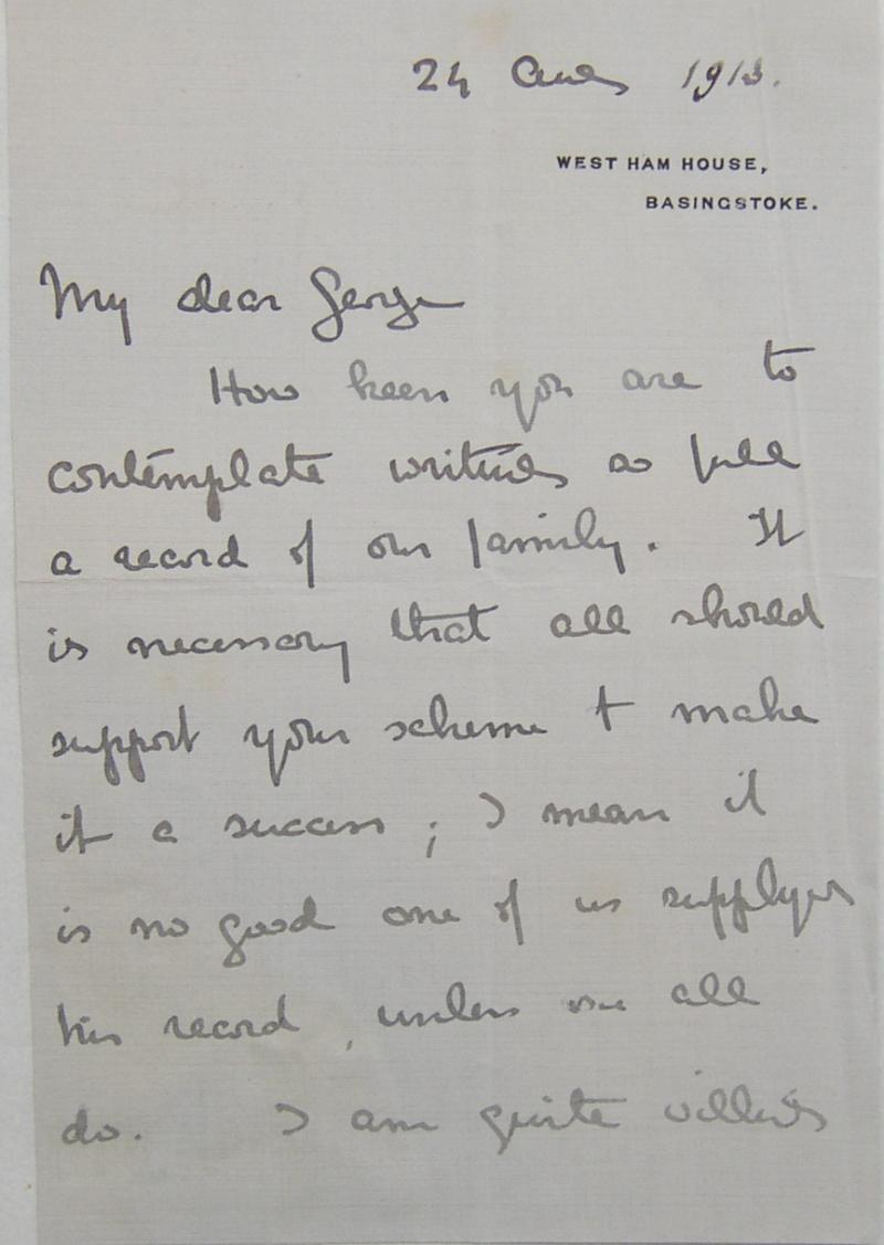 Frederick Heath-Caldwell letter.