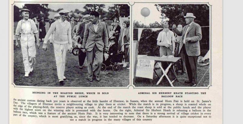 Admiral Sir Herbert Heath at Ebernoe Cricket 1938