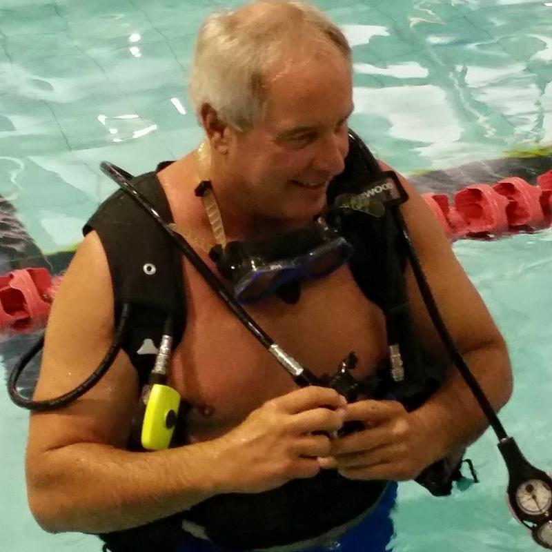 Jeff Woodyard in the pool